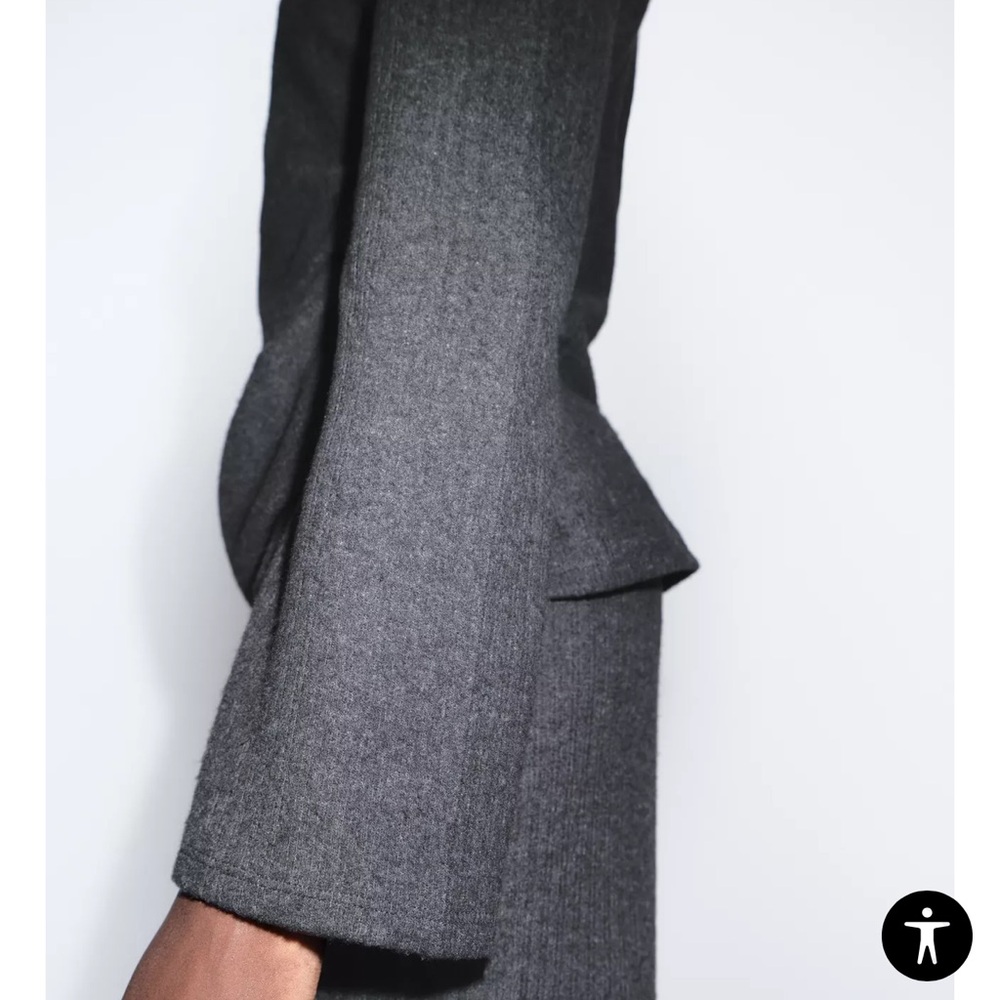 Zara Women's gray mark Turtleneck top and skirt set